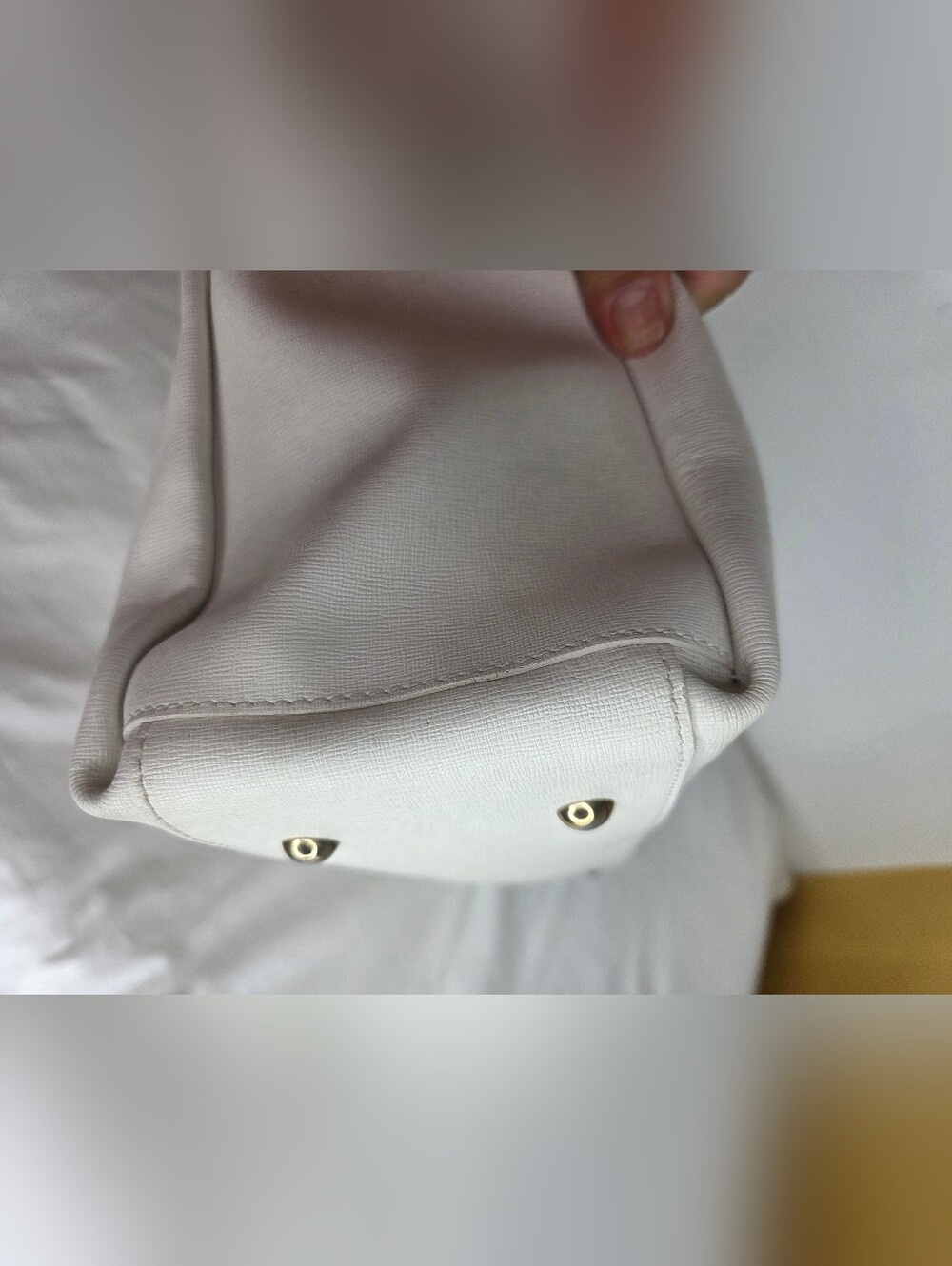 Furla Ivory Top-Handle Tote with Gold Accents - Picture 11 of 14